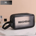 Portable Cosmetic Bag Large Capacity Dust Proof Make Up Storage Handbags PVC Fashion Transparent Travel Wash Bags