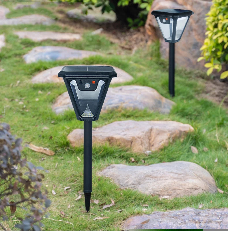 Solar Outdoor Lights USB Rechargeable Solar Lawn Lamp Motion Sensor 3 Modes Solar Wall Lamp Outdoor Waterproof Garden Yard Light