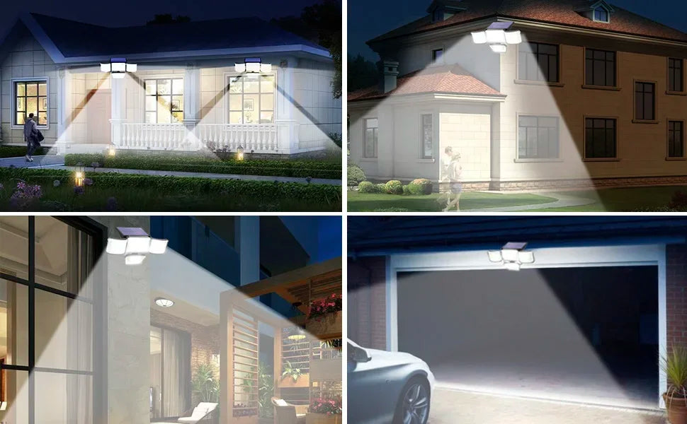 Solar Outdoor Lights 278LED IP65 Waterproof Motion Sensor Security Lights with Remote Control Solar Wall Lamp for Garden