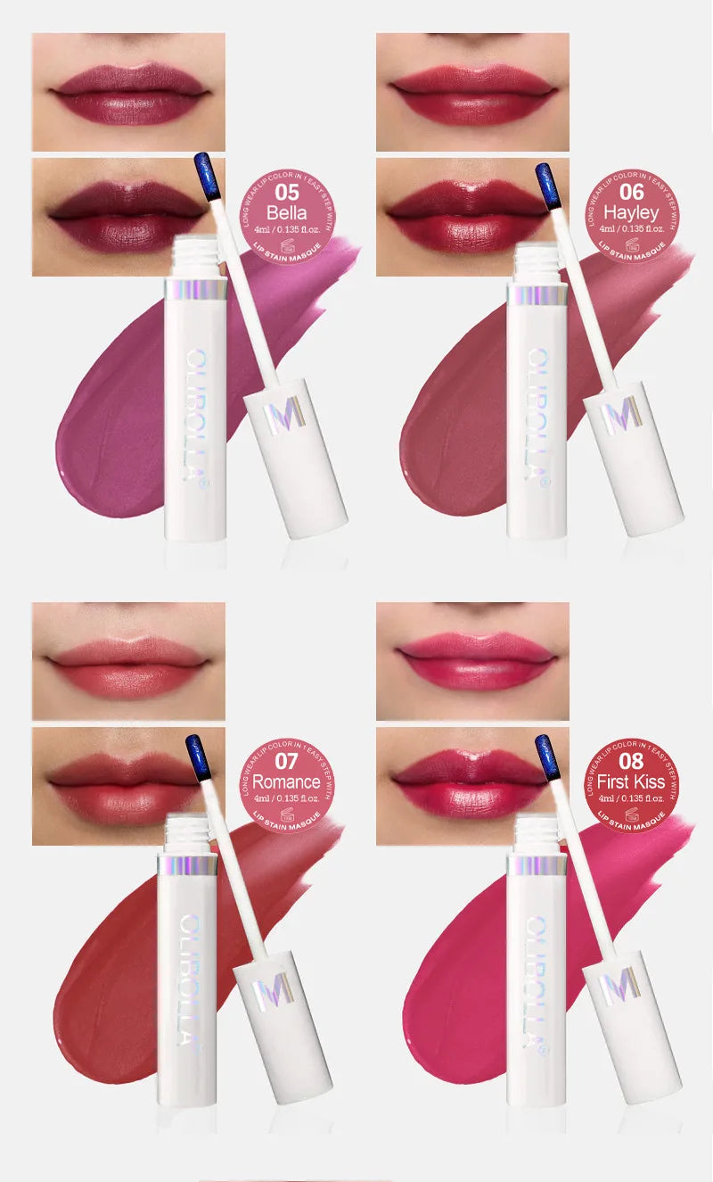 Lip Stain Peel Off  Long Lasting Waterproof Pink Lip Tint Transfer Proof Non Stick Cup Natural Women Cosmetics Makeup 7 colors