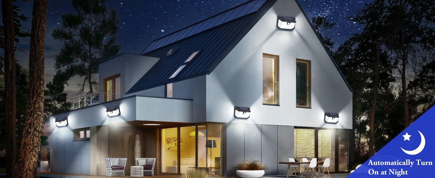 Solar Outdoor Lights Super Bright 218 LEDs Motion Sensor Wall Light Waterproof Solar Powered Security Light for Outdoor Lighting
