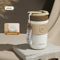 Travel Thermal Mug Ceramic Liners 316 Stainless Steel Thermo for Coffee Long-lasting Heat Preservation with Straws Water Bottle