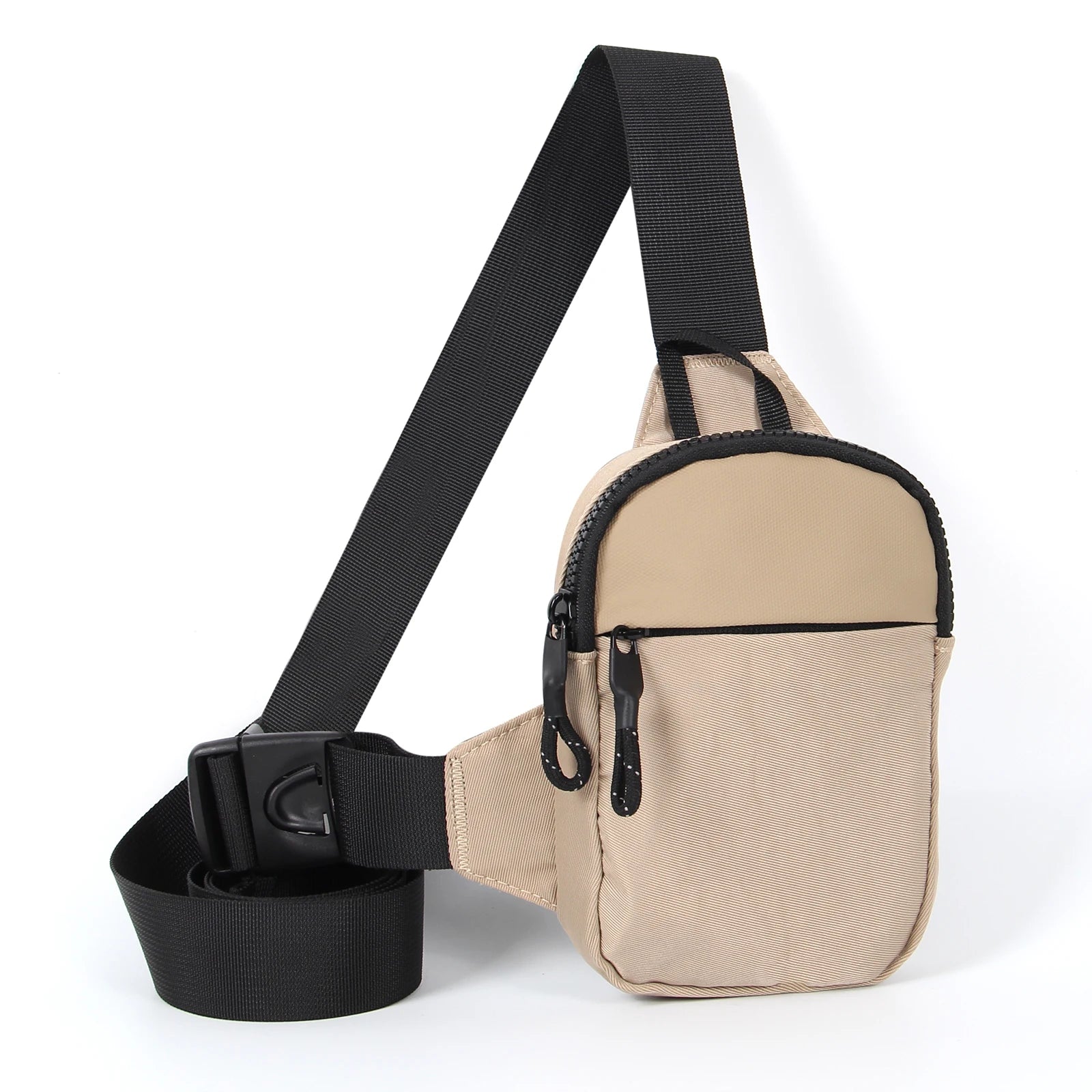 Casual Men Shoulder Chest Bag Nylon Waterproof Outdoor Sport Running Cycling Belt Bag Large Capacity Travel Phone Pouch Bag