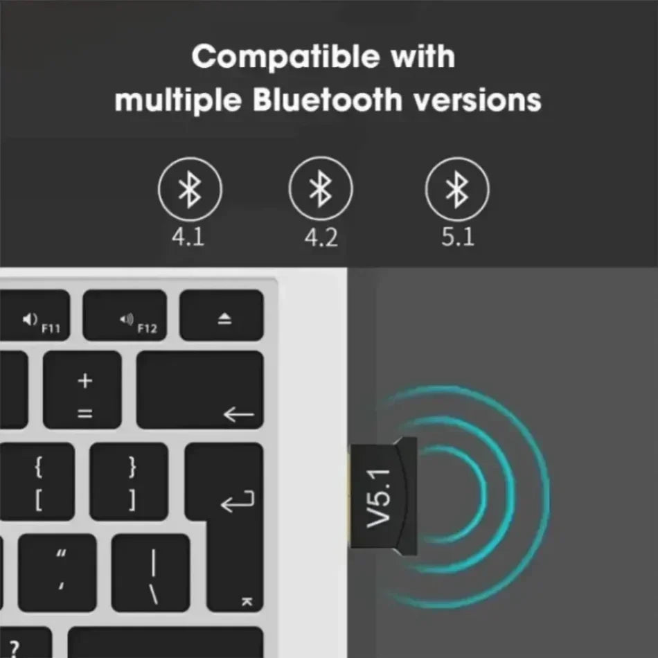 USB Bluetooth 5.3 Adapter Transmitter Receiver Bluetooth V5.1 Audio Bluetooth Dongle Wireless USB Adapter for PC Laptop Computer