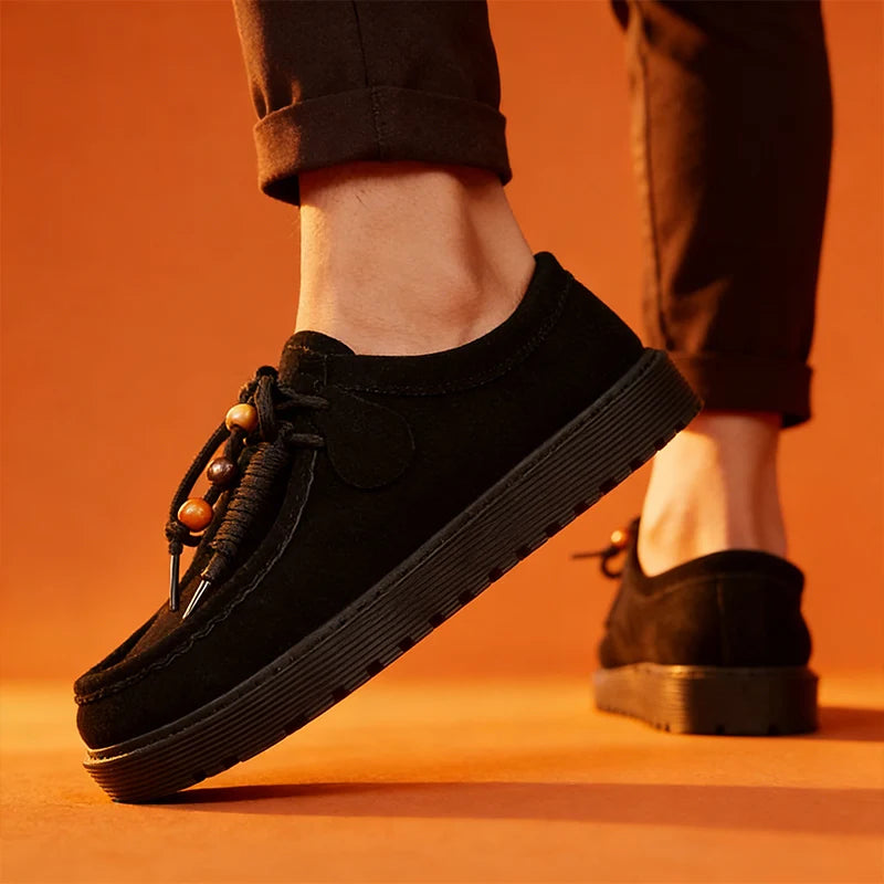 Men's Loafers and Slip-on Suede Leather Shoes Man Fashion 2026 Walking Sneakers Lightweight Driving Shoes Zapatillas De Hombre