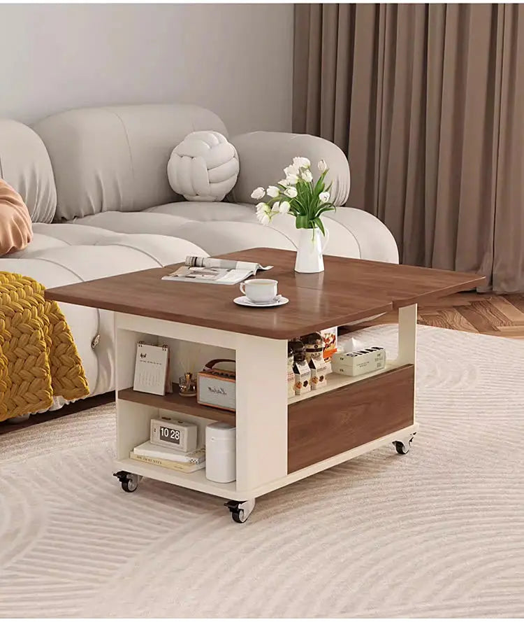 Folding Coffee Tables Multifunctional With Wheels Living Room Storage Side Tables Lounge Center Dining Table Hotel Furniture