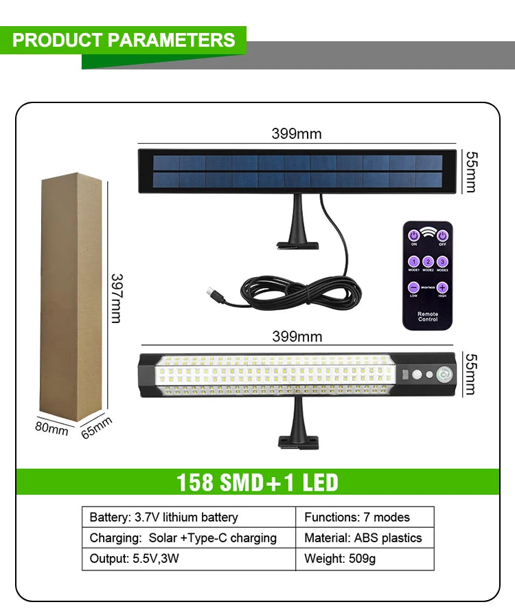 Solar Lights Outdoor 158/316LED 7 Modes Separable Waterproof Garden Patio Yard Christmas Party Decor Landscape Lighting