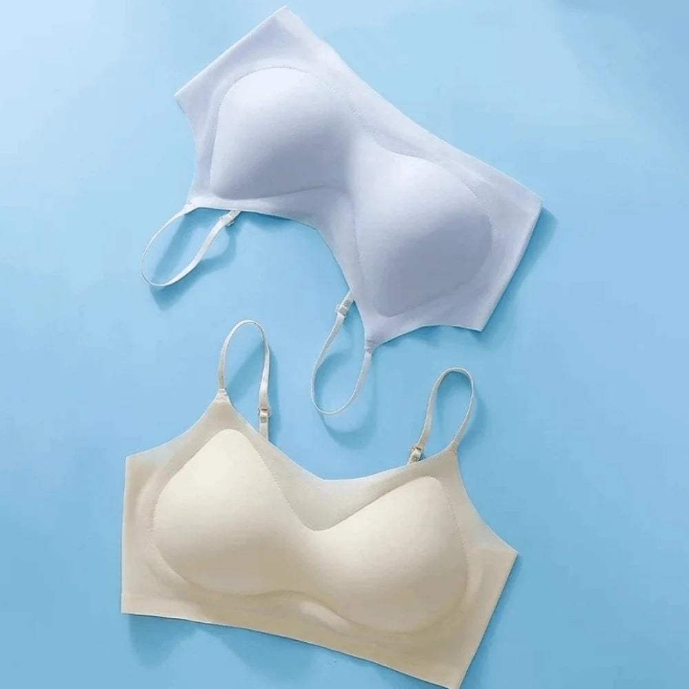 Lingerie Close-fitting Seamless Bra Shockproof Beautiful Back Brassiere for Women Anti-sagging Wireless Deep V Bra Girls