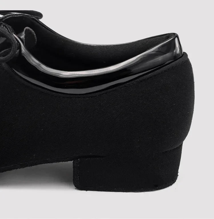 Men's Modern Dance Shoes Boys Latina/tango/ballroom Shoes Rubber/soft Sole Low Heels Professional Black Man