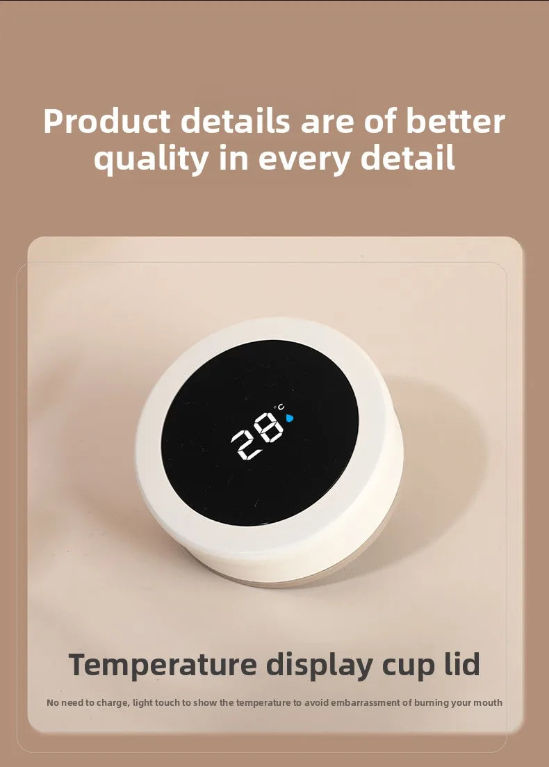 Smart thermos cup good-looking portable outdoor tea cup with temperature display High capacity 316 Stainless steel portable