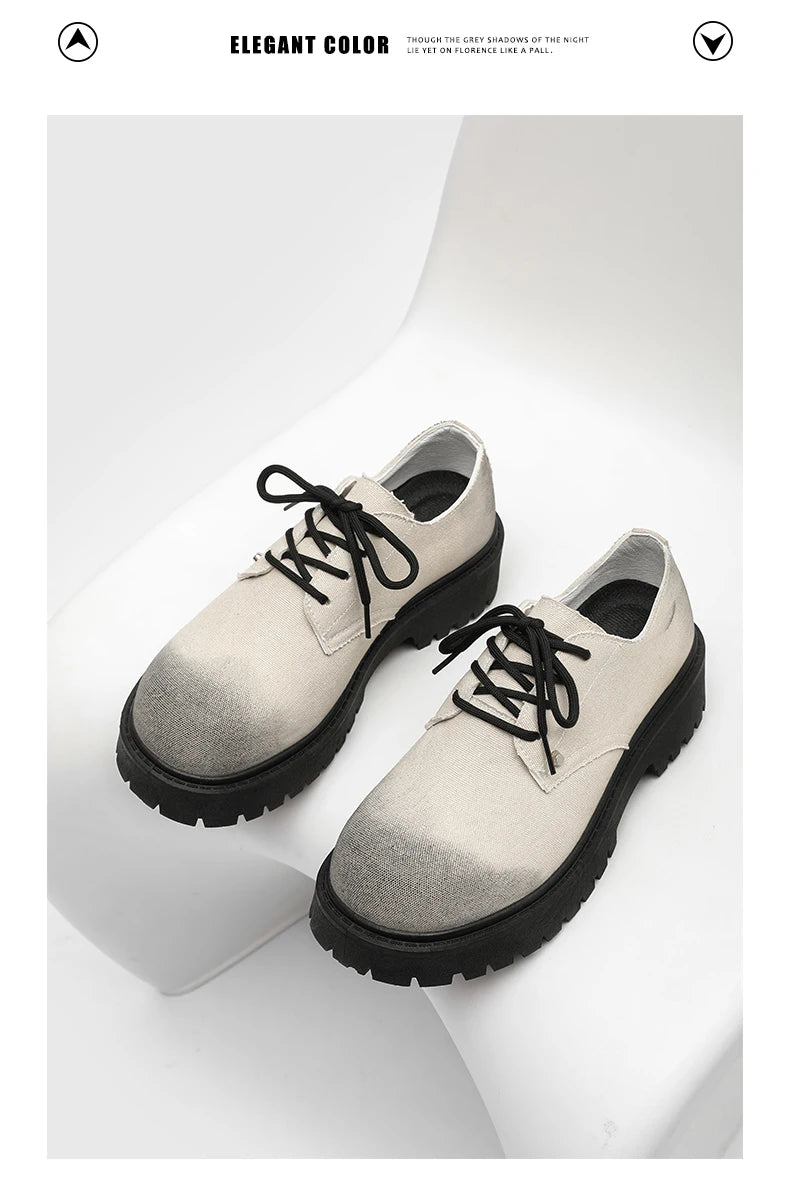Men's shoes four seasons versatile casual non-slip wear-resistant comfort outdoor shoes youth fashion thick sole workwear shoes