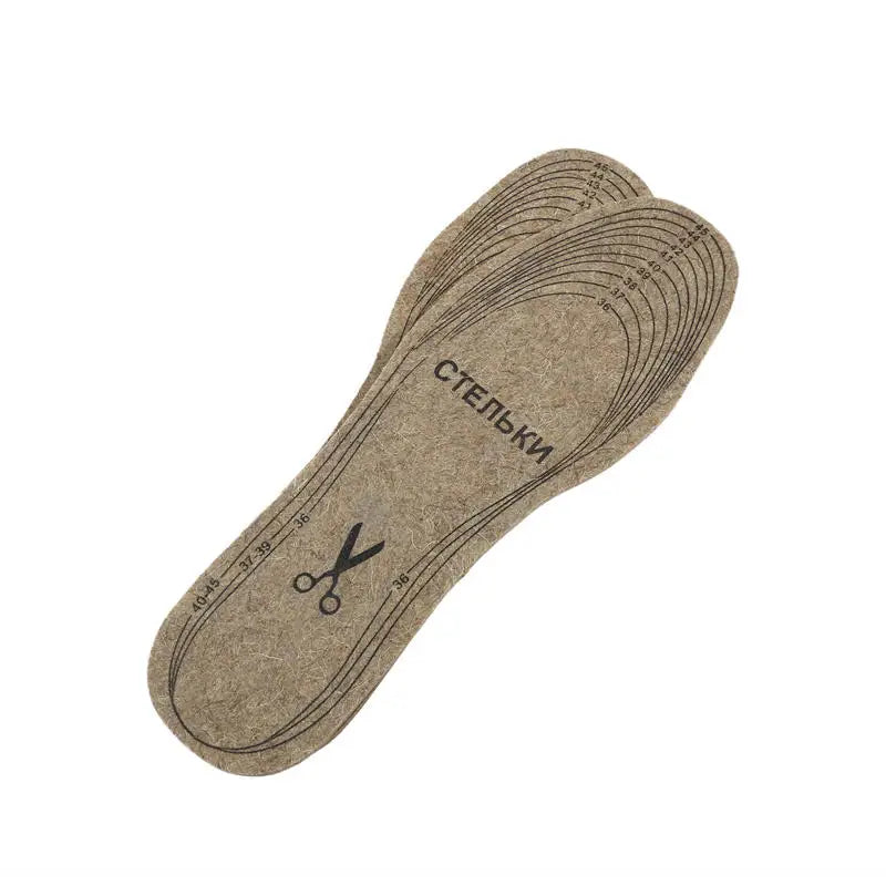 Wool Felt Insoles For Shoes Men Women Warm Shock-absorbing Insoles Shoes Pad Inlegzolen Heren Plantillas Adhesivas Para Zapatos