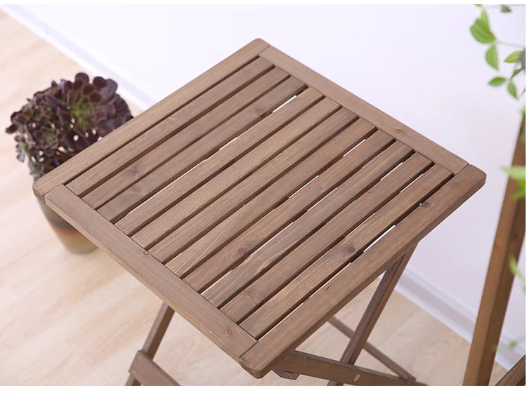 Solid Wood Folding Tea Table Minimalist Design for Home Or Outdoor Use with Smooth Rounded Corners And Premium Hardware