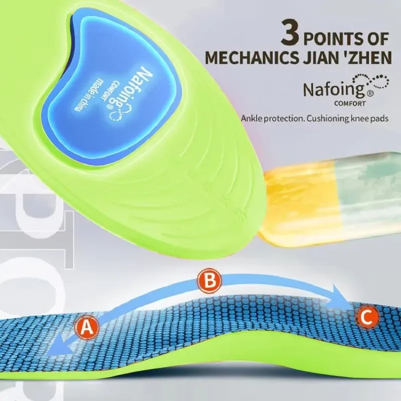 Orthopedic Insoles Feet Sport Shock-absorbing Insole Shoes Arch Support Plantar Fasciitis Templates Pads Men Women Sole Insoles