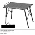 Folding Extendable Camping Table With Aluminum Tabletop and Carry Bag Multi-Functional Modular Table Portable Patchwork Design