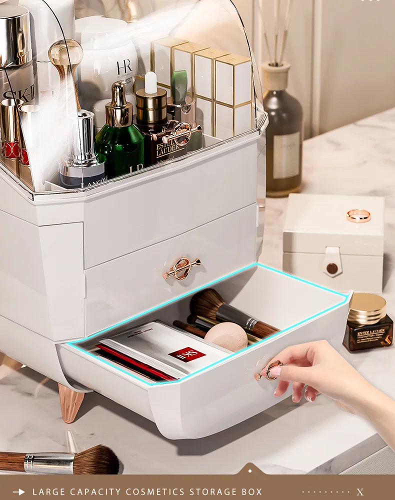 Cosmetics Storage Box Large Makeup Organizer Drawers Waterproof Dustproof Jewelry Organizer Home Skincare Display Cases