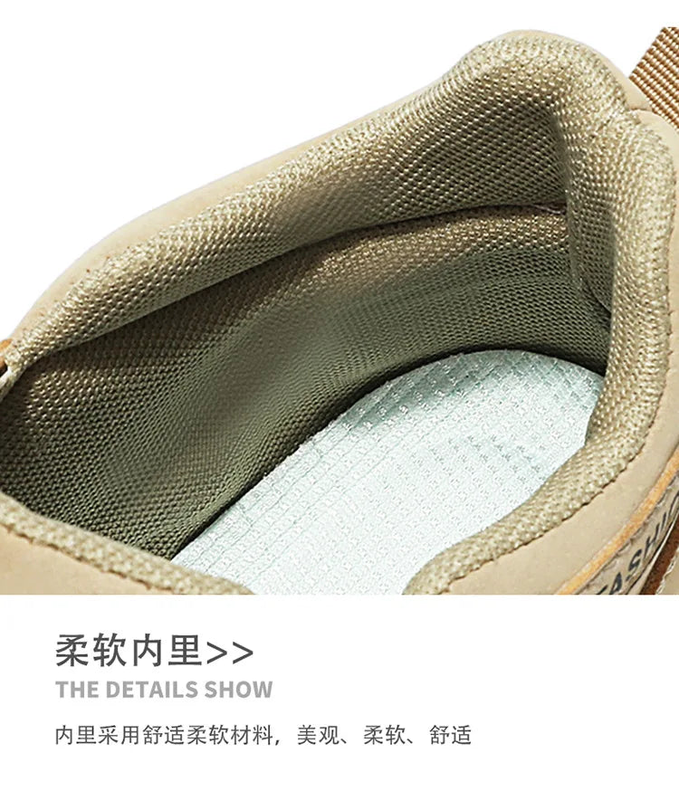 Men's High-Cut Casual Sports Shoes Anti-Slip Wear-Resistant Ankle Boots Outdoor Workwear Footwear for Comfortable Walking