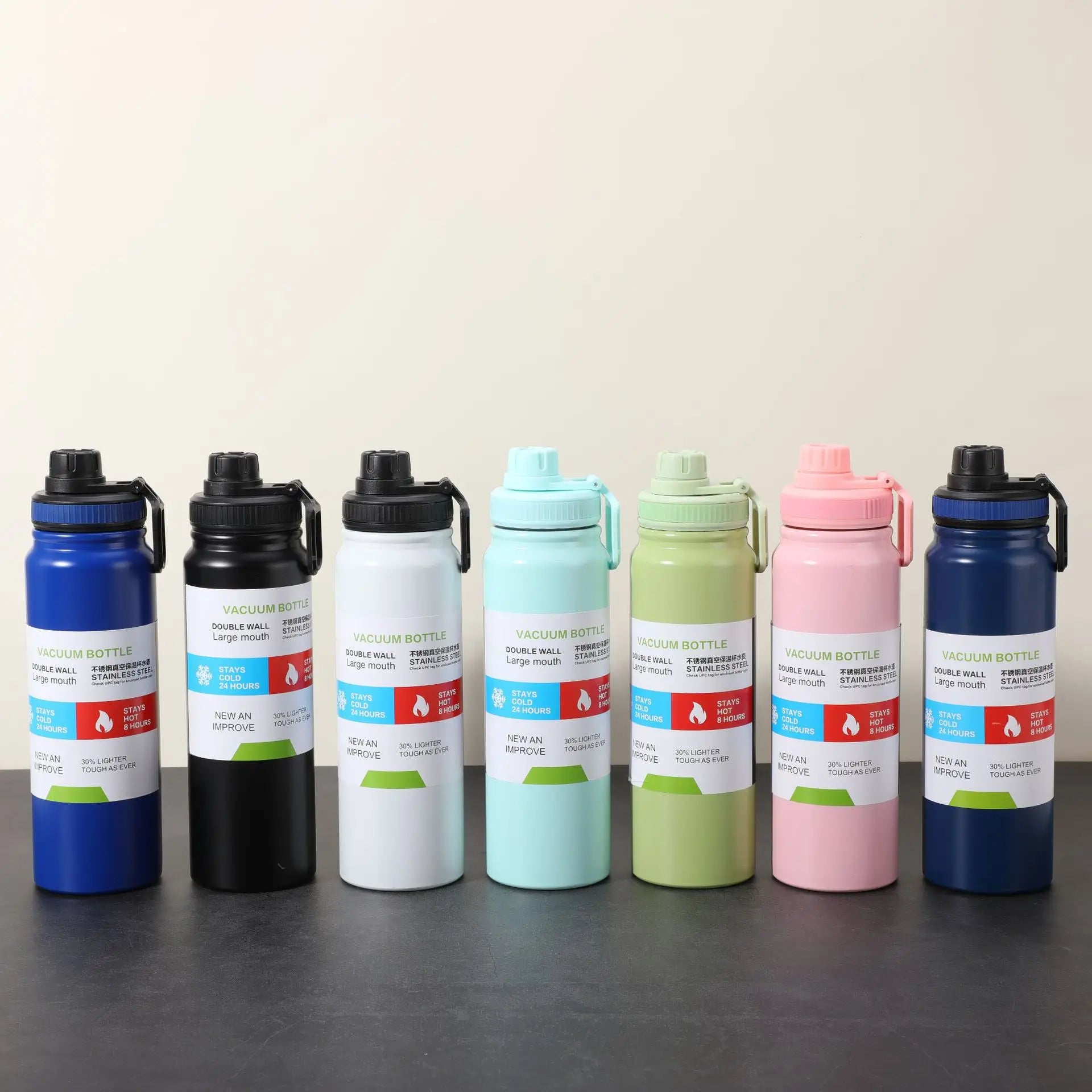 600/800/1000ML Thermos Bottle Stainless Steel Car Thermal Cup Keeps Cold and Heat Thermal Mug Sports Insulated Cup Vacuum Flask