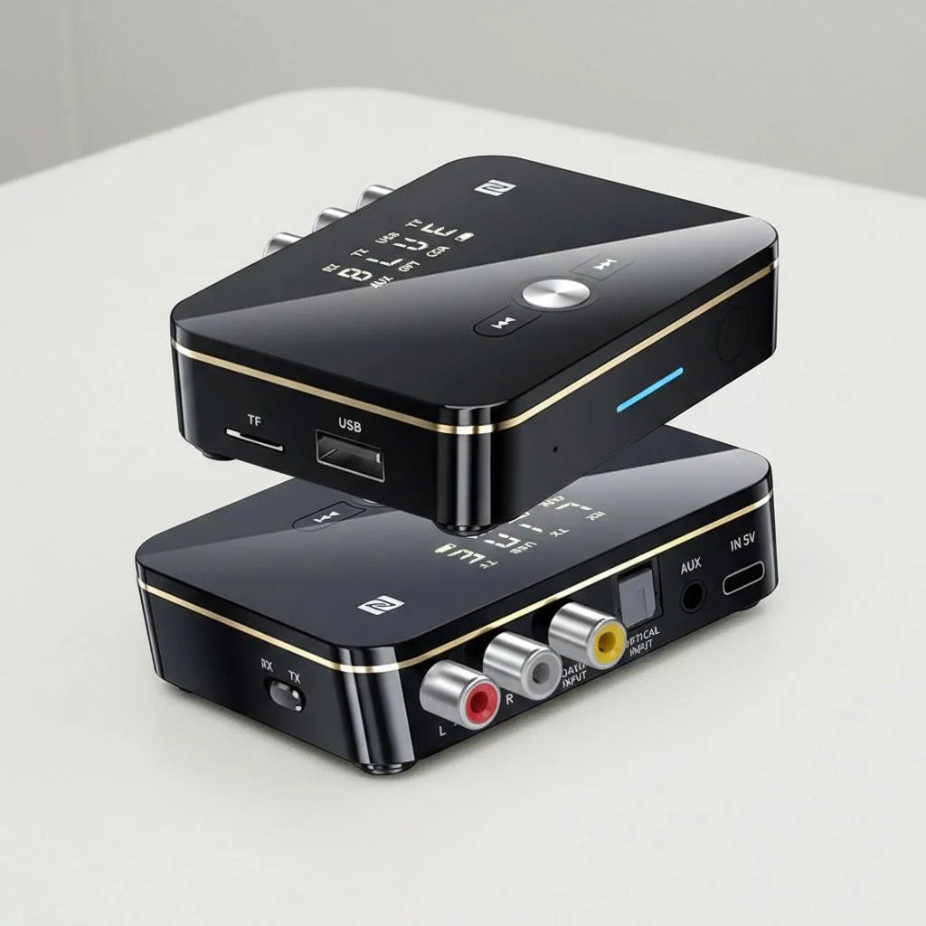 Bluetooth 50 Transmitter Receiver Wireless Audio Adapter for TV Home Stereo Car PC MP3 Player Portable Streaming Device