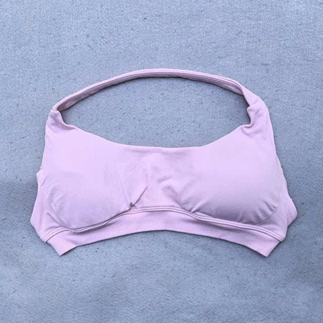 2 Pieces Yoga Set Women Seamless Scrunch Leggings Set Halter Sports Bra Fitness Gym Set Workout Clothes Sportswear
