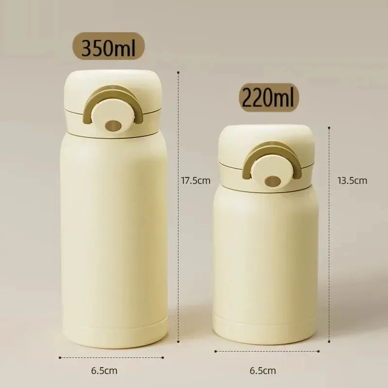 350ml/220ml Mini Thermos Cup Pocket Cup Stainless Steel Thermal Coffee Mug Vacuum Flask Insulated Hot Water Bottle Kids Gift