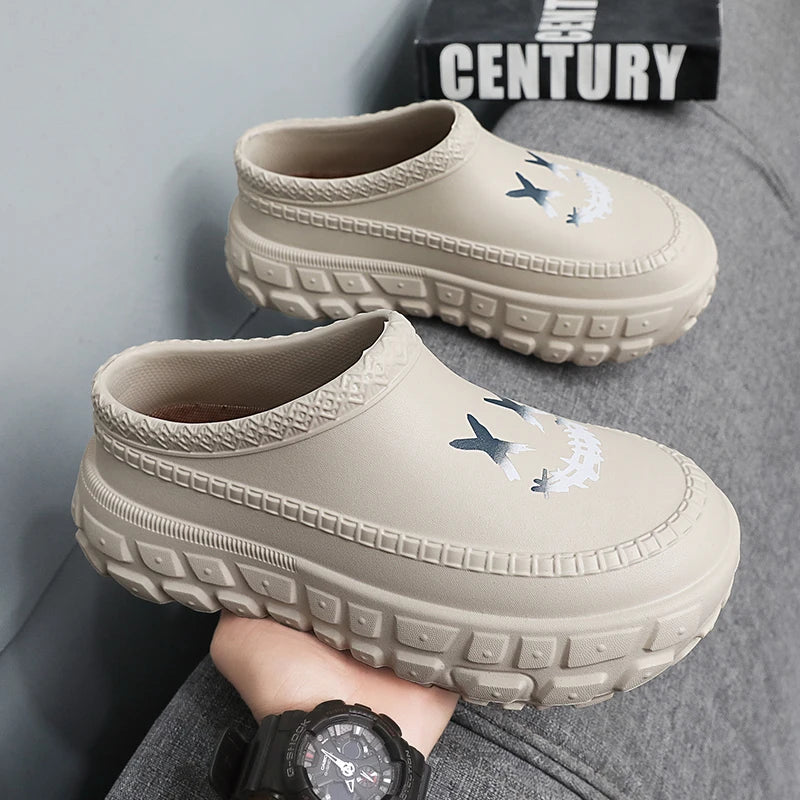 Men's and Women's Couple's Shoes, Thick-Soled, Non-Slip, Oil-Resistant, Wear-Resistant, Work Chef Safety Shoes, Lazy Casual Shoes, Sandals