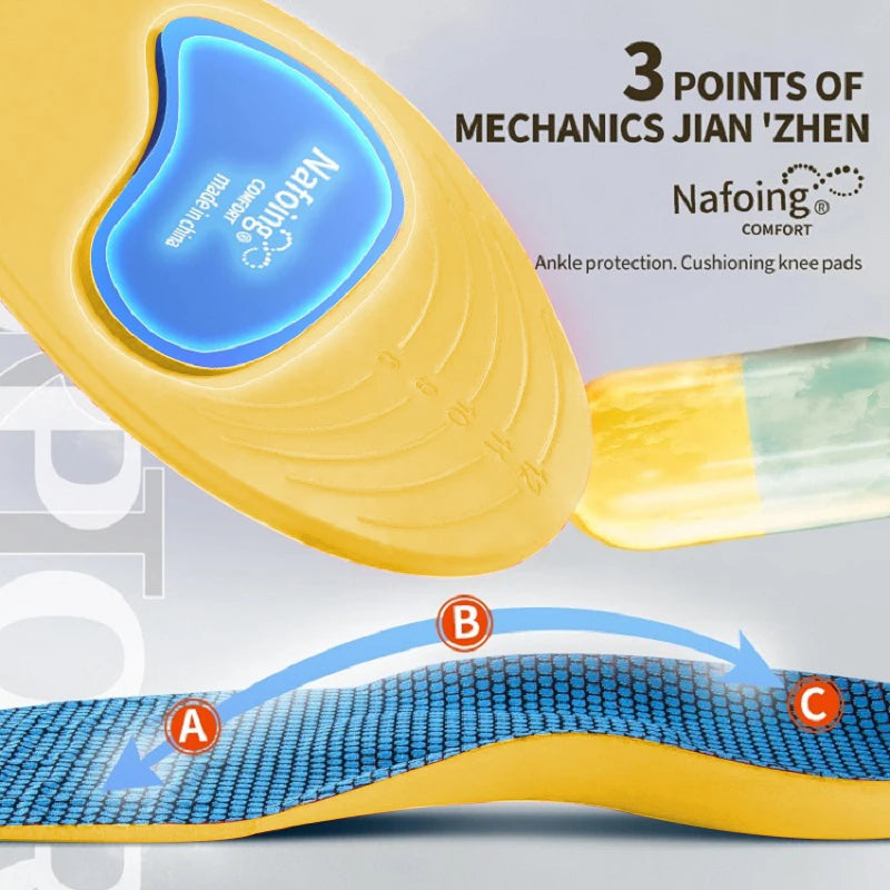 Orthopedic Insoles for Feet Sport Shock-absorbing Insole for Shoes Arch Support Plantar Fasciitis Templates Pads Men Women Sole