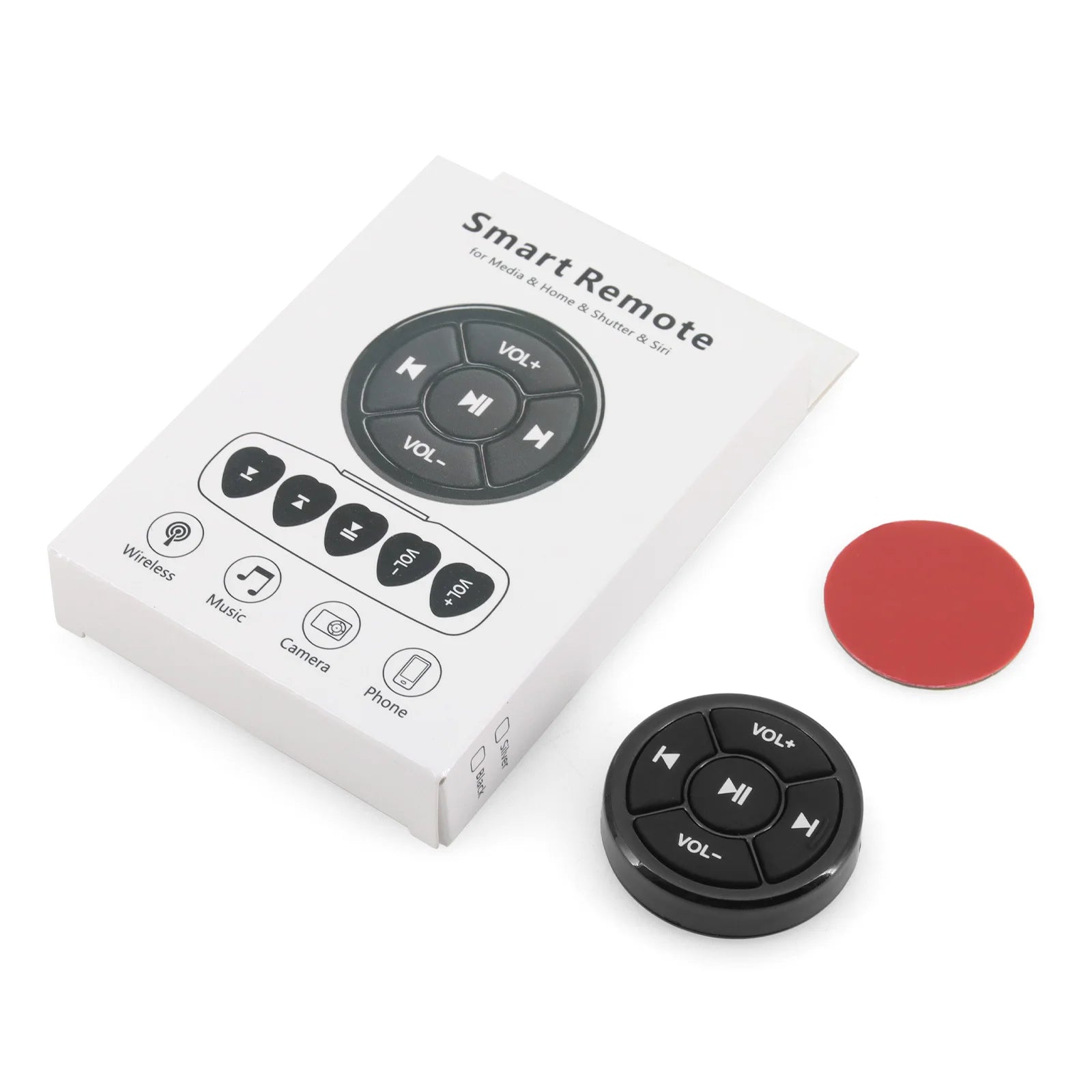 Bluetooth-compatible Car Motorcycle Bike Wireless Steering Wheel Remote Control Music Player  Media Button For IOS Android Phone