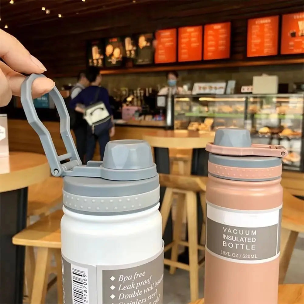 Reusable 750ML Thermal Water Bottle Large Capacity Wide Mouth Sport Thermos Cup Leak Proof Handheld Vacuum Flask Household