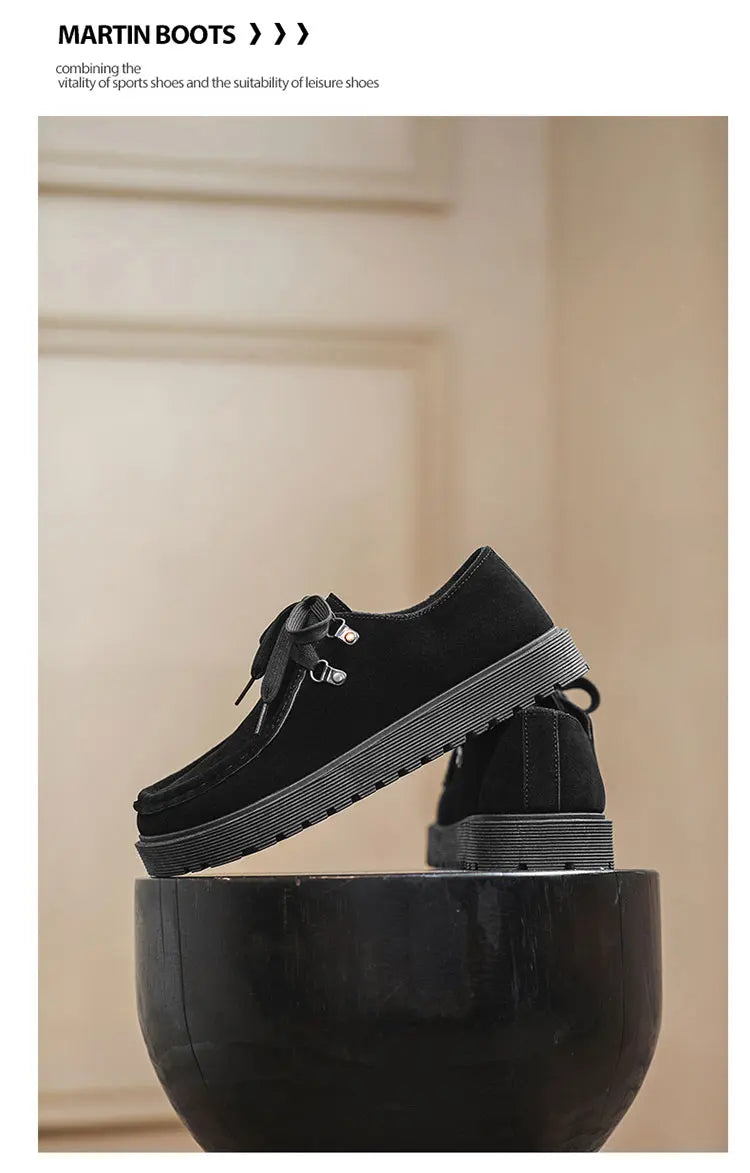 Men's wide toe barefoot shoes classic retro casual shoes lightweight outdoor sports walking shoes khaki thick soled work shoes
