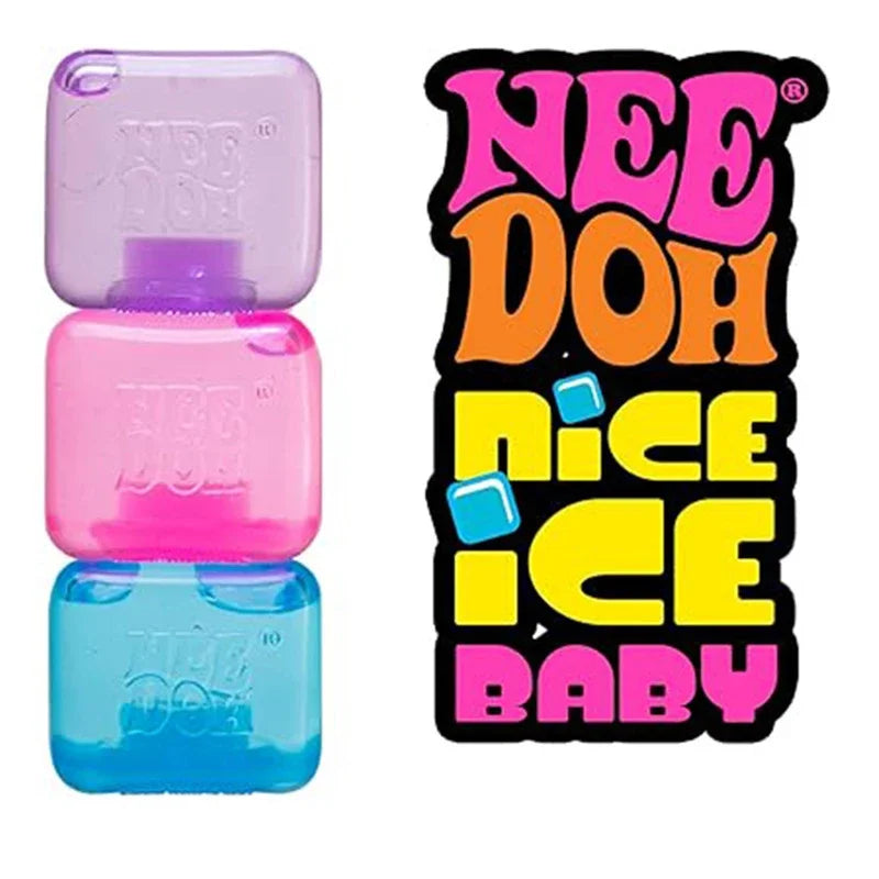Needoh Nice Cube Sensory Stress Reliever Multiple Styles Fidget Tool for Anxiety & Focus Desk Sensory Cube for Adults Kids