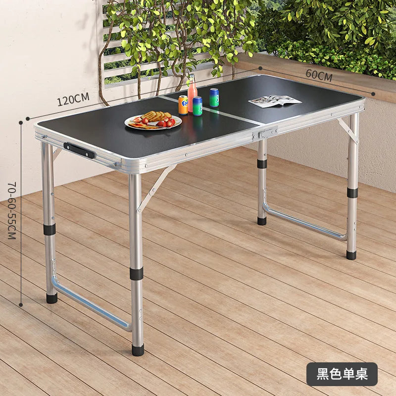 Aluminum Alloy Foldable Computer Table Wooden Lazy Dormitory Learning Folding Bed Outdoor Folding Table