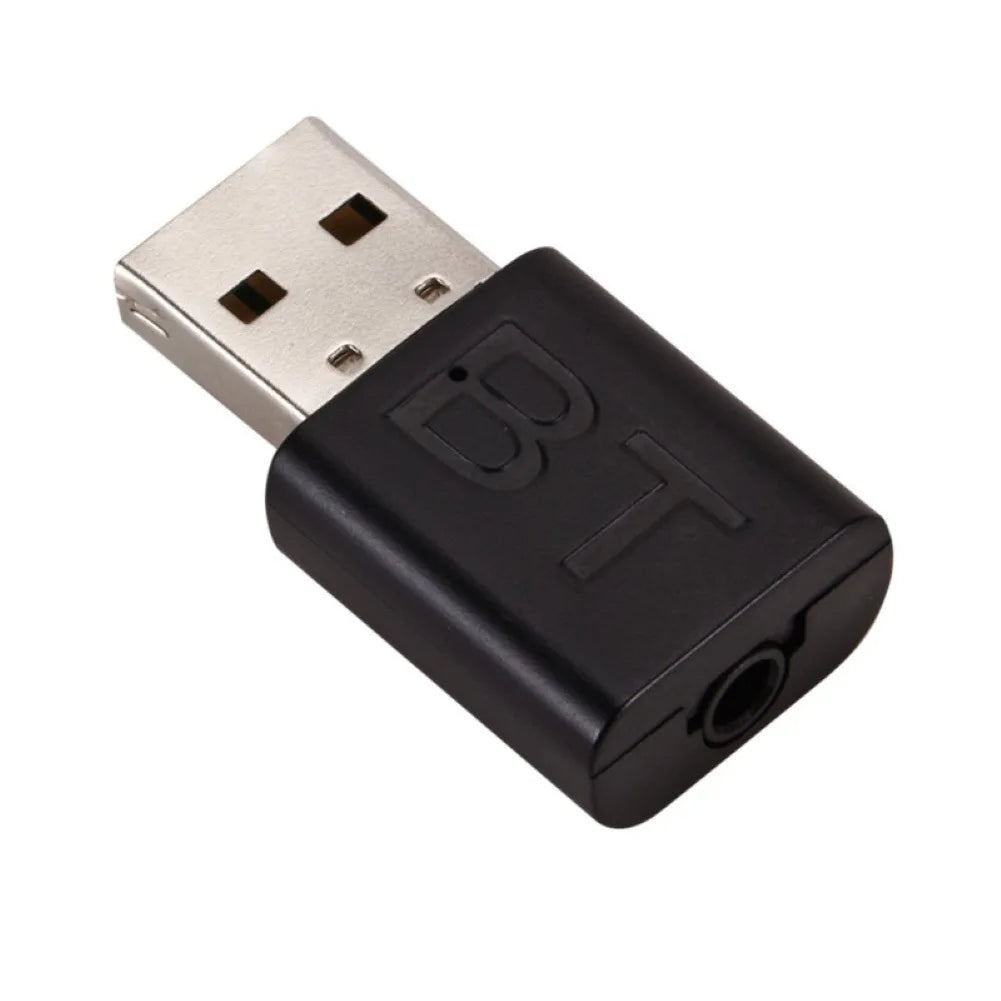 Bluetooth-compatible 5.0 Audio Receiver Dual Output AUX USB Stereo Car Hands-free Call Built-in Microphone Mic Wireless Adapter