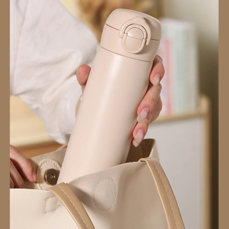 350ML Thermal Water Bottle Coffee Tumbler 316 Stainless Steel Thermos Bottle Dual Drink Vacuum Insulated Flask Straw Cup