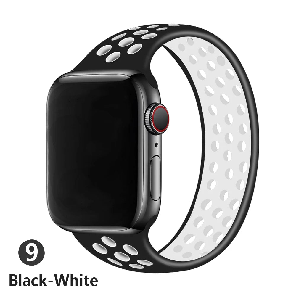 Solo Loop for Apple Watch band 44mm 40mm 45mm 41mm 49mm 46mm 42mm Silicone bracelet iWatch Series SE 6 7 8 ultra 2 3 10 11 strap