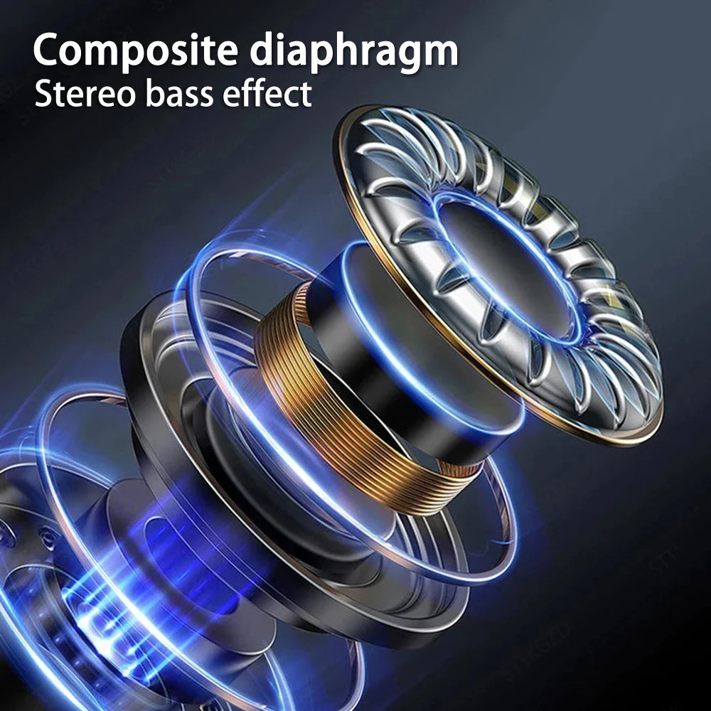 Bluetooth 5.4 Wireless Headphones Headset Handsfree Noise Cancelling Rotatable Sport Digital Display Single Ear Earhook Earphone