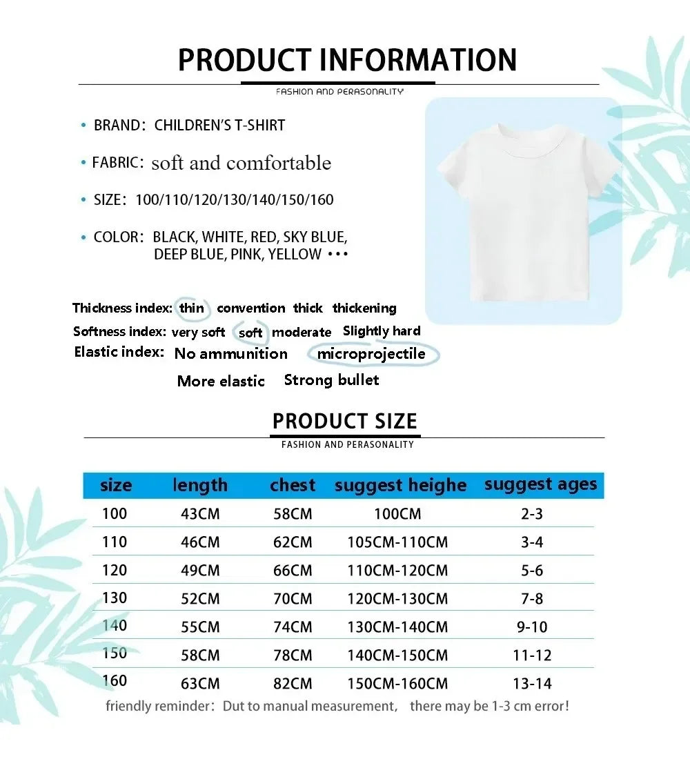 Summer Children'sT-sleeve New Loose Comfortable Soft Skin Friendly Casual Fashionableversatile Digital Printed Short Sleeved Top