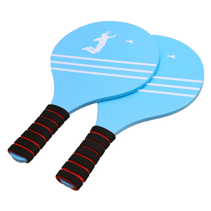 1Set Beach Tennis and Badminton Racket Paddle Set Paddle Ball Jazzminton Game Summer Open Spaces Park Beach Playing