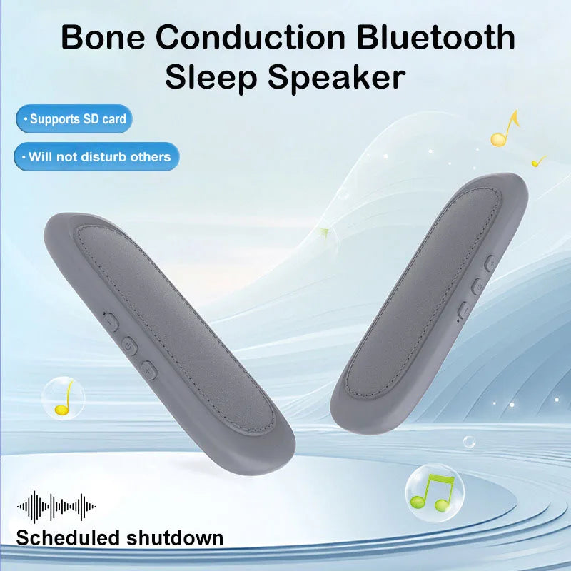 Bluetooth 5.4 Under Pillow Speaker Bone Conduction Speaker Noise Reduction Stereo Music Player with TF Card Slot Timed Shutdown
