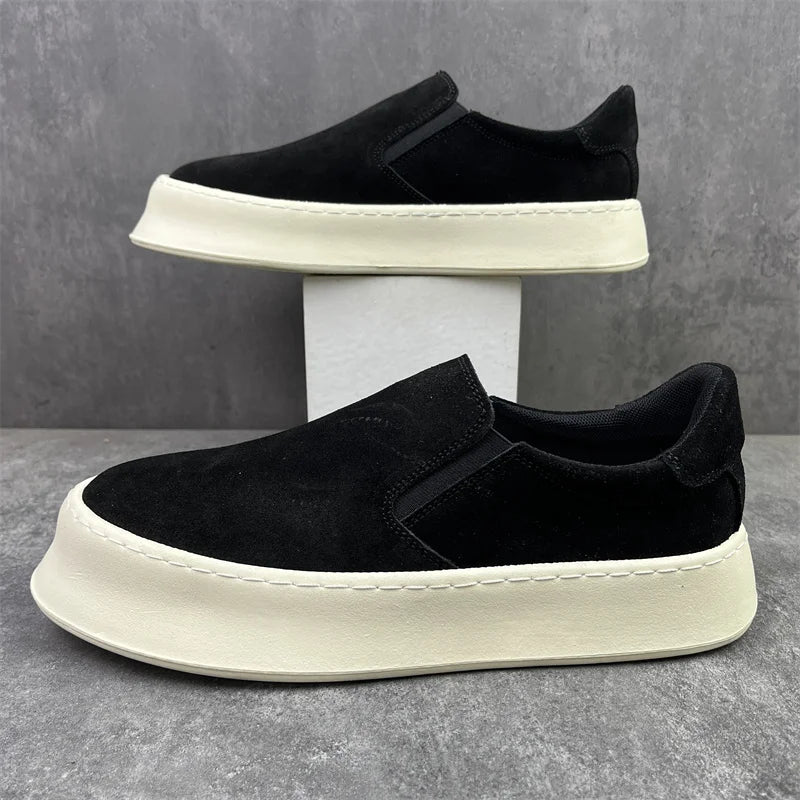 Fashion Slip on Mens Casual Shoes Outdoor Walking Footwear Breathable Lightweight Loafers Comfort Lazy Driving Shoes Board Shoes