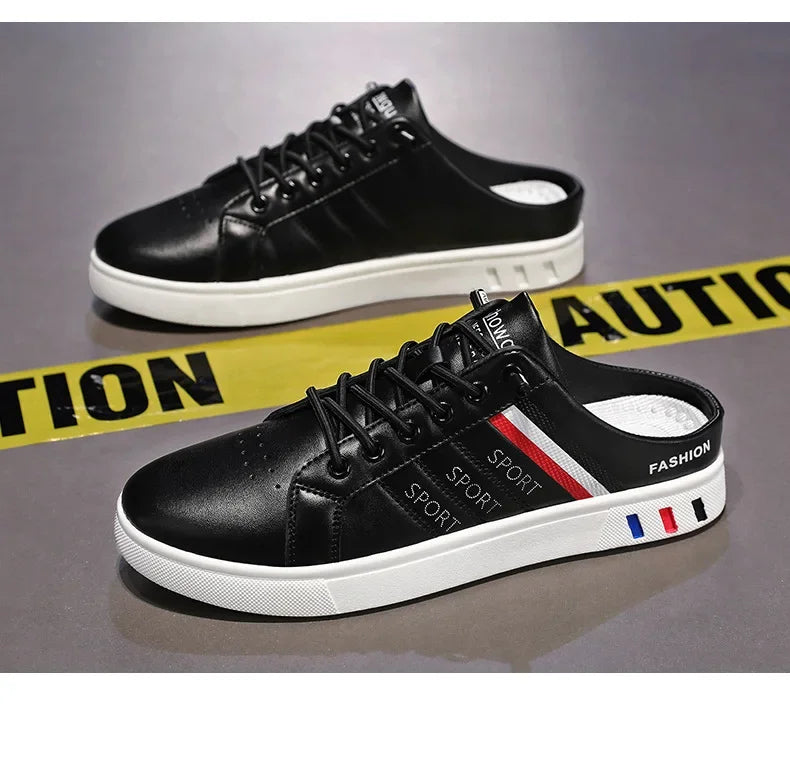 Summer Must-Haves High - End Men's Half Slippers, Fashion - Forward Flat Sneakers for Summer Designer Shoes Men