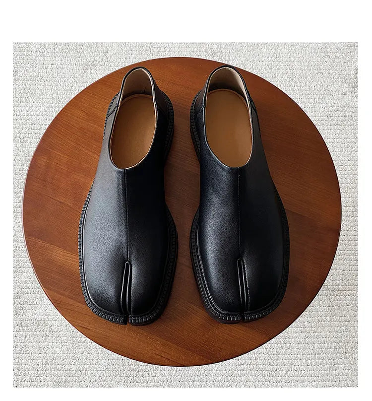 Shoes for Men Women Genuine Leather Classic Split Toe Shoes Casual Shoes Unisex Flat Shoe Comfortable Design Men Shoe Zapatos