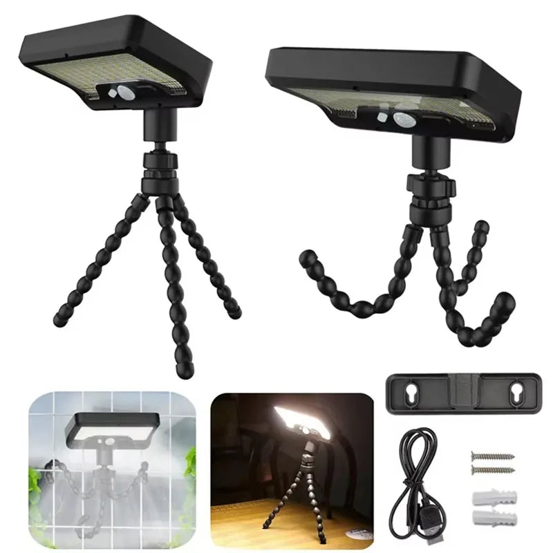 Solar Pathway Lights 92 LEDs Motion Sensor Garden Light Type-C Rechargeable Adjustable Angle for Walkway Driveway Sidewalk Patio