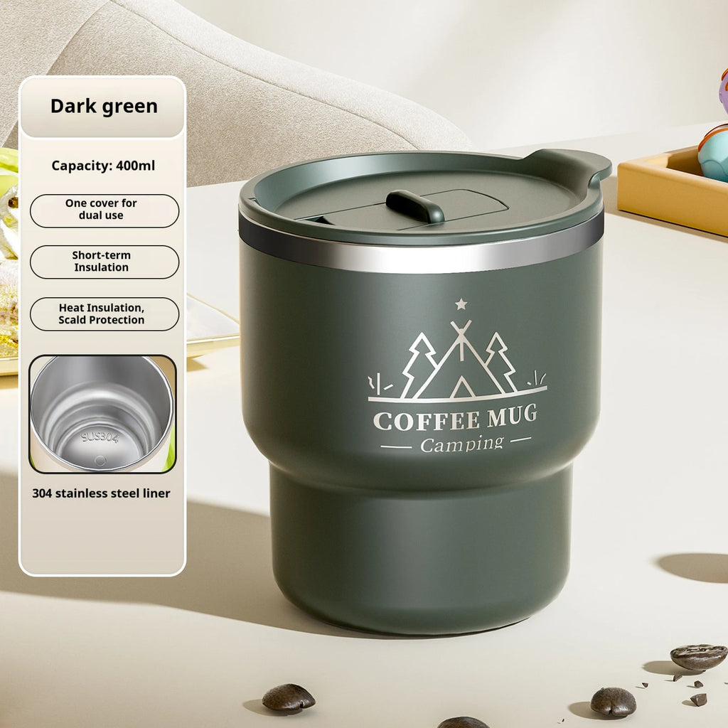 400ML Stainless Steel Thermal Cup Office Coffee Mug  Double Layer Insulated Water Cup Portable Keeps Cold and Heat Thermal Mug
