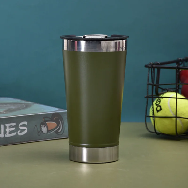 437ml Beer Cups Thermal Cup With Bottle Opener Lid Stainless Steel Thermos Bottle For Tea Thermal Cups For Cold Beer Thermoses