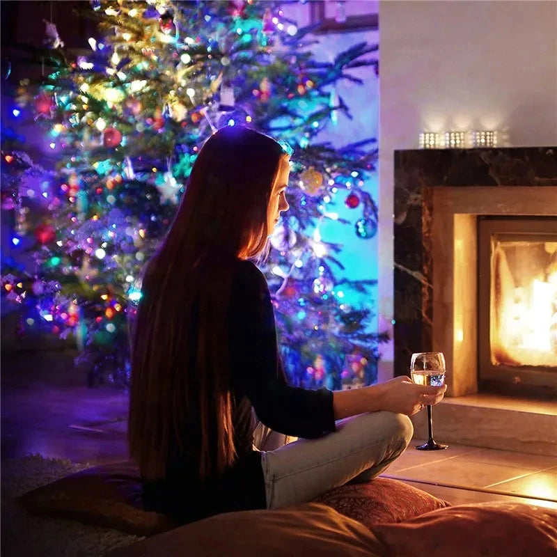 Solar String Fairy Lights 12M 100LED / 22M 200 LED Waterproof Outdoor Garland Solar Power Lamp Christmas For Garden Decoration