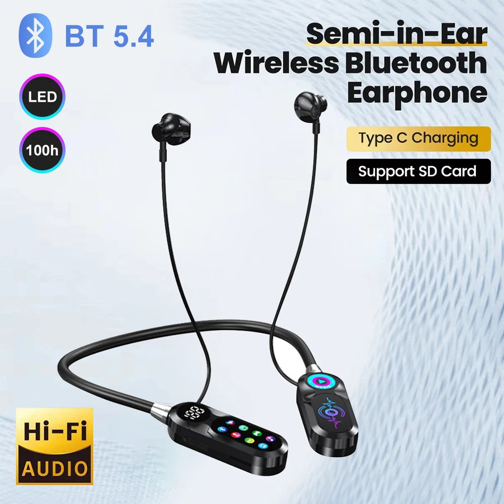 Wireless Bluetooth 5.4 Earbuds with LED Display HiFi Sound for Sports And Gaming - Headset