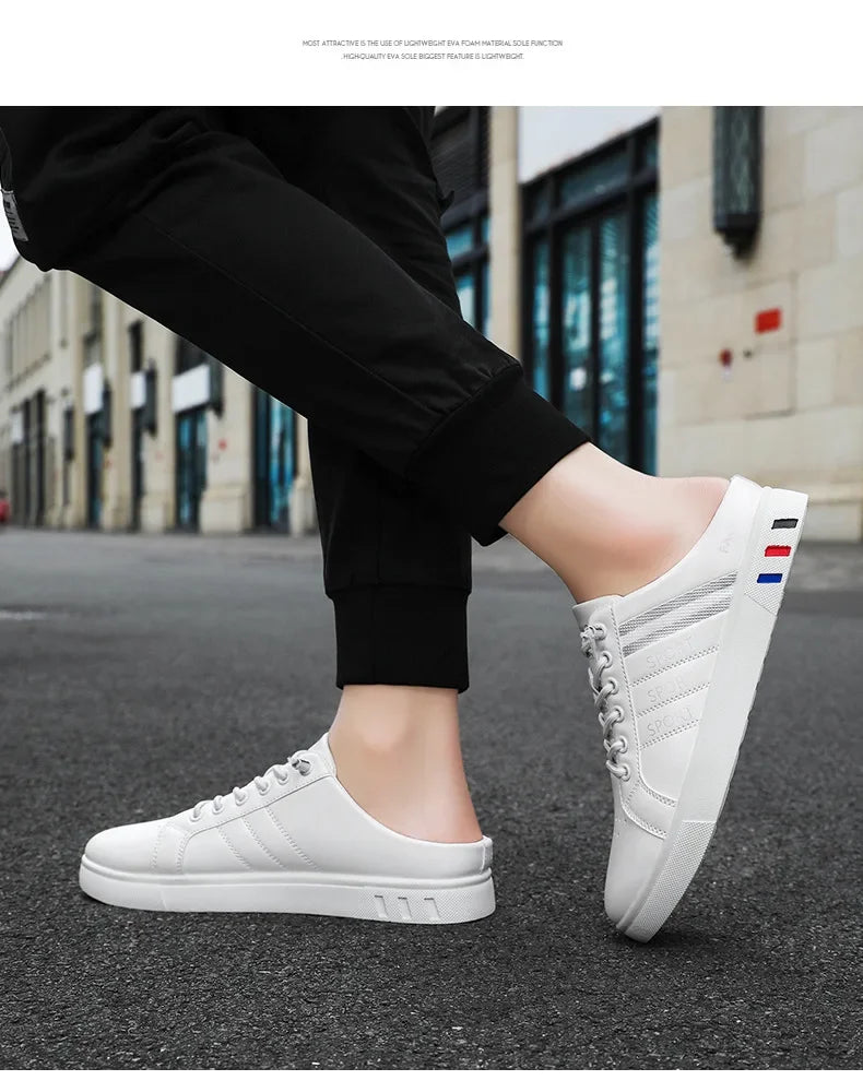 Summer Must-Haves High - End Men's Half Slippers, Fashion - Forward Flat Sneakers for Summer Designer Shoes Men