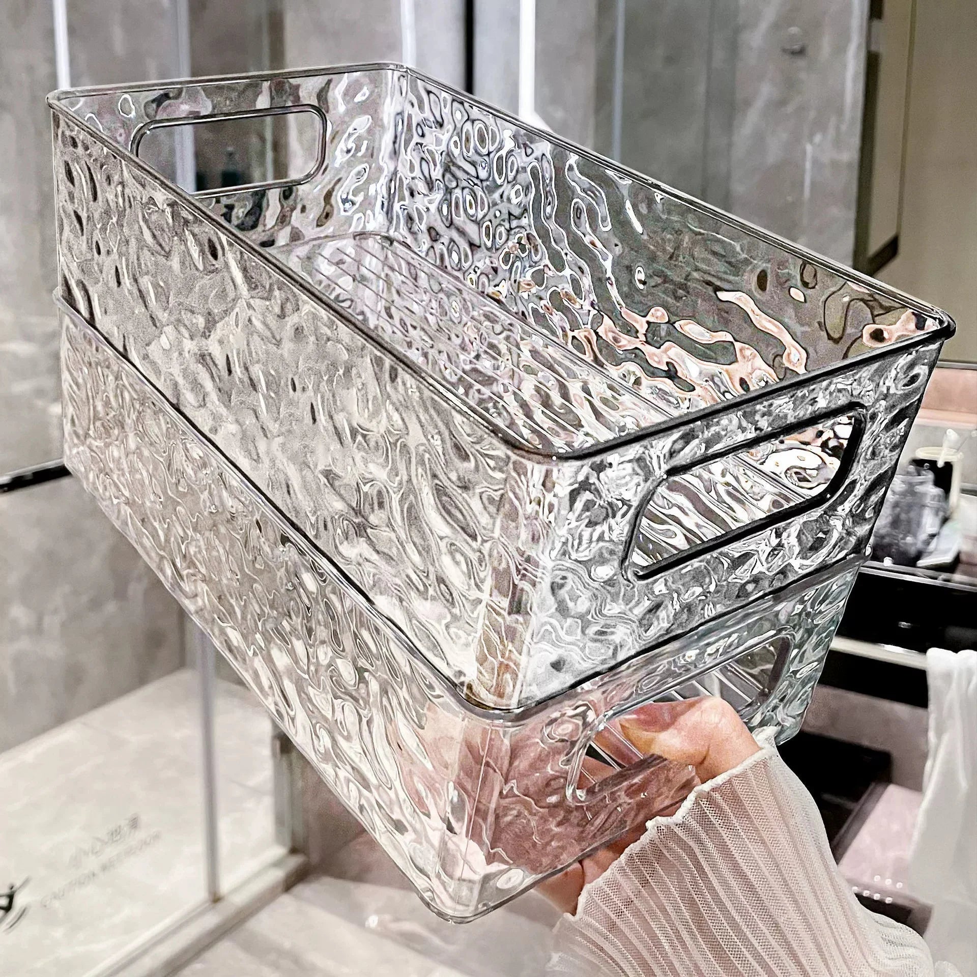 Stackable Storage Box, Acrylic Organizer, Cosmetic Organizer for Cosmetics and Beauty Products for Dressers, Bathrooms, Cabinets