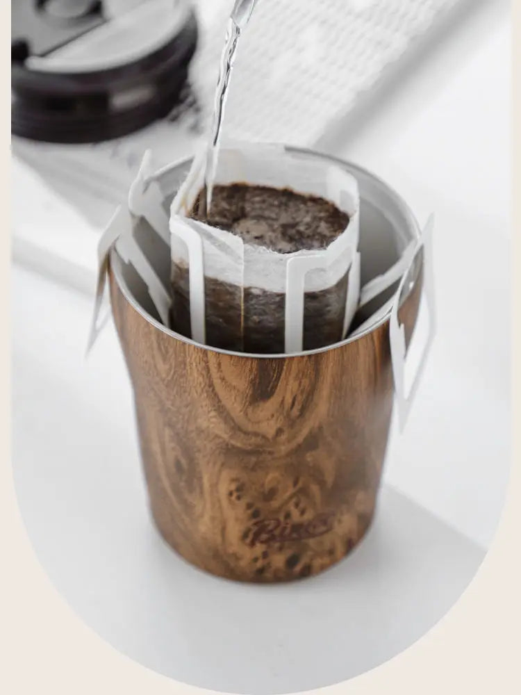 Coffee cup ceramic interior thermos cup Retro high appearance level portable stainless steel water cup